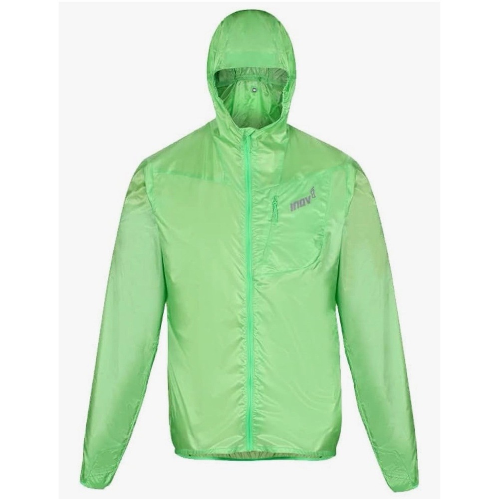 Inov-8 New Windbreaker Jacket Mens Large Green Hooded Lightweight Running Sport